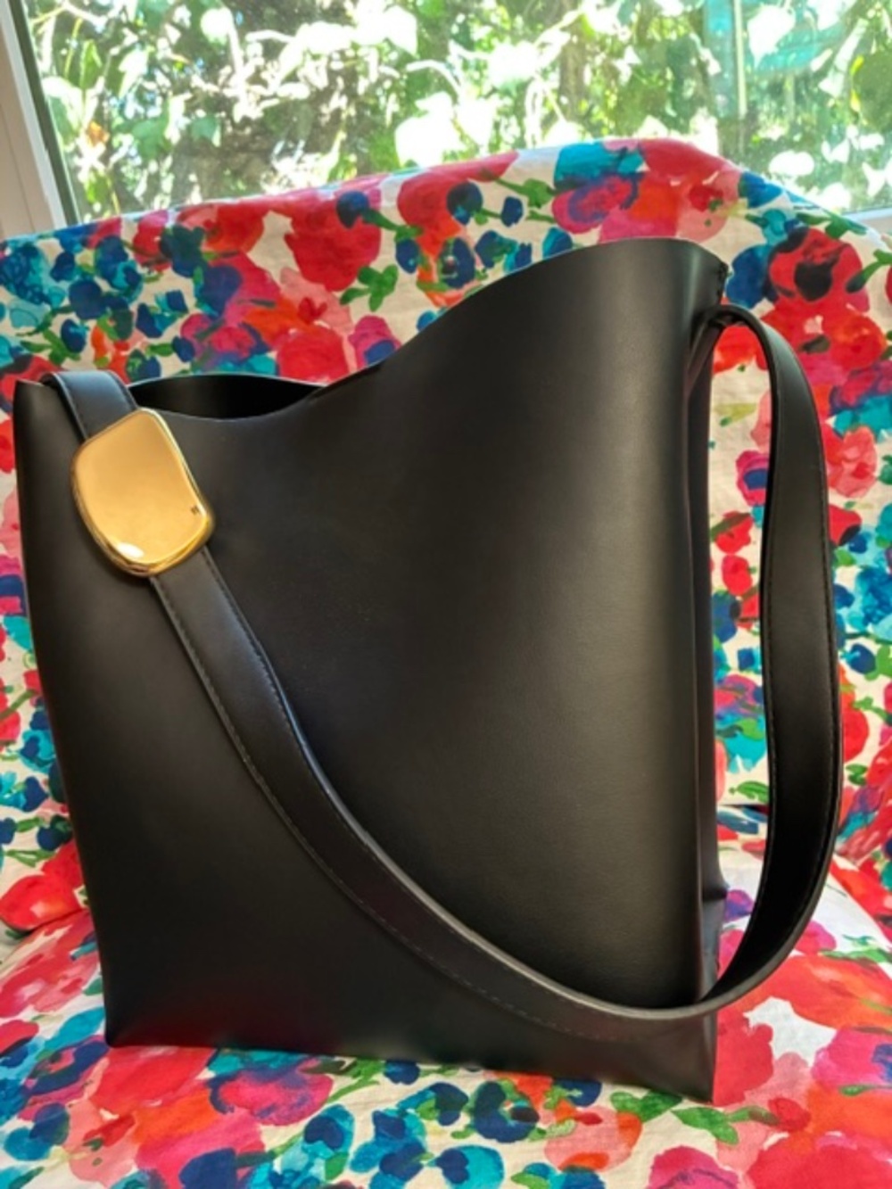 Billini Shoulder Bag with Gold Metal Buckle